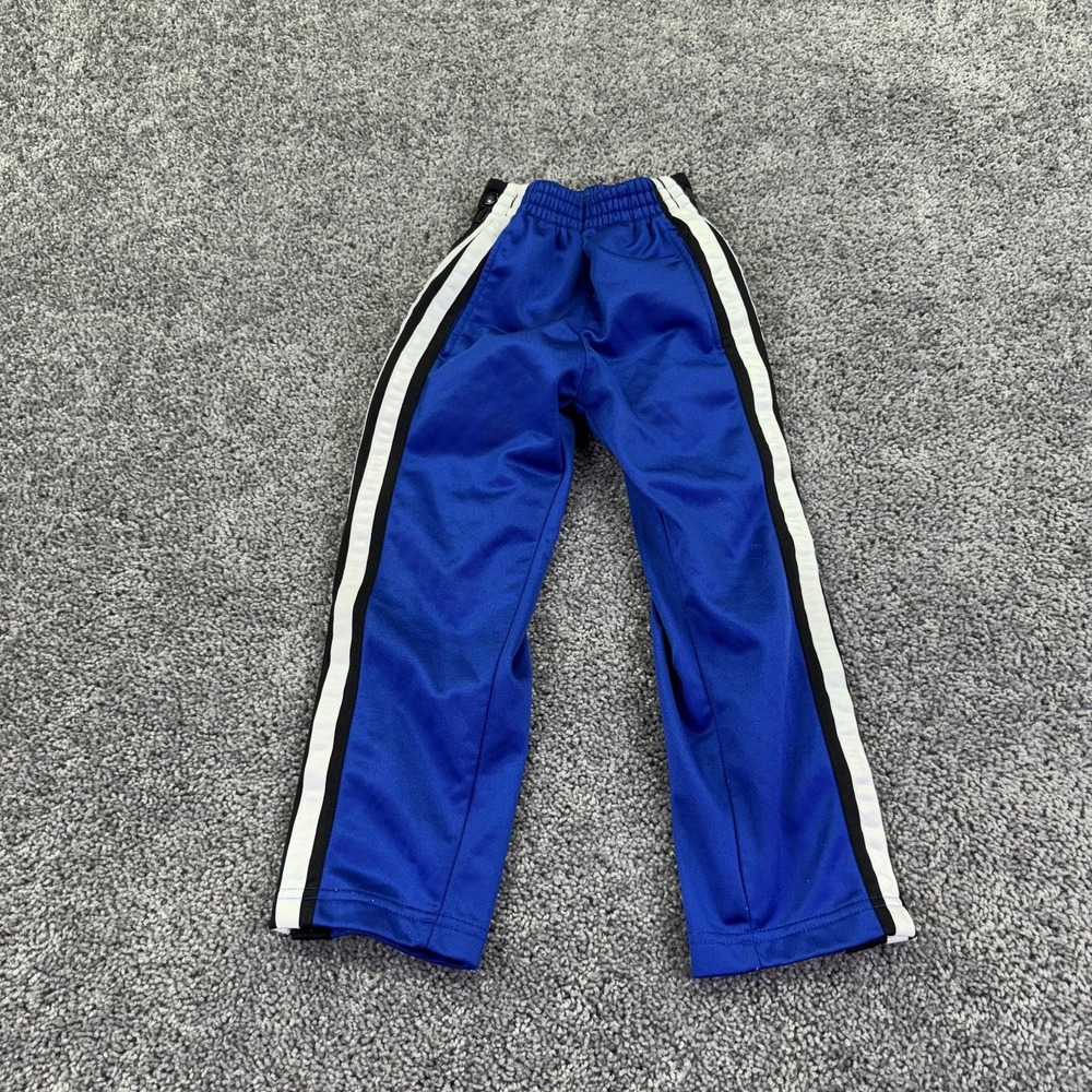 Voltage Pants Kids Small Blue Fleece Tear Away Snap Side Stripe Track Athletic